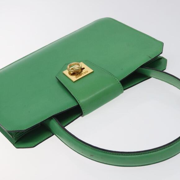 CELINE Hand Bag Leather Green Gold - Picture 6 of 12